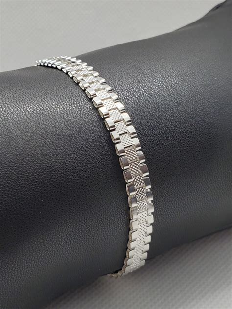 esclava rolex de plata